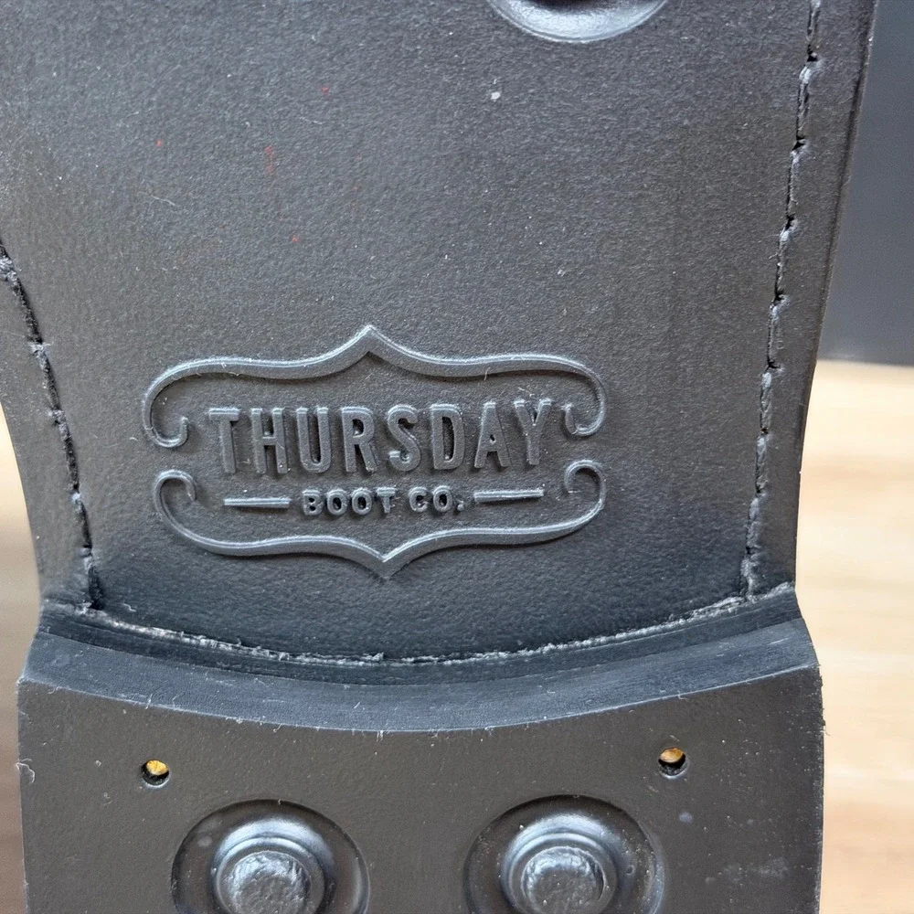 Thursday Boot Co Captain Boots Mens Size 10.5 Black Matte Nubuck Leather Cap Toe